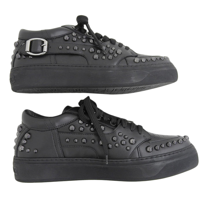JIMMY CHOO 
ローカット 
スタッズ レザー スニーカー
