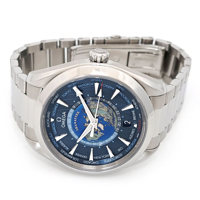 OMEGA Seamaster Aqua Terra 150M GMT Worldtimer With Box and Warranty Card