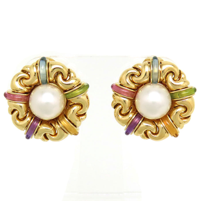 BVLGARI 
パッソドッピオ パール マルチストーン イヤリング
