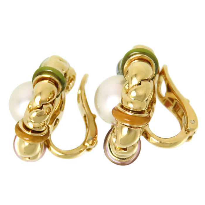 BVLGARI 
パッソドッピオ パール マルチストーン イヤリング