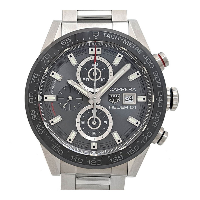 TAG HEUER 
カレラ ホイヤー01 クロノグラフ デイト 
箱ギャラ付