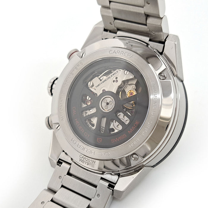 TAG HEUER 
カレラ ホイヤー01 クロノグラフ デイト 
箱ギャラ付