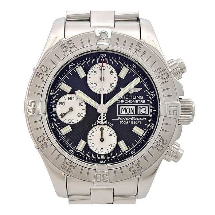 BREITLING 
Superocean 42mm Chronograph Day-Date 
With box and warranty card