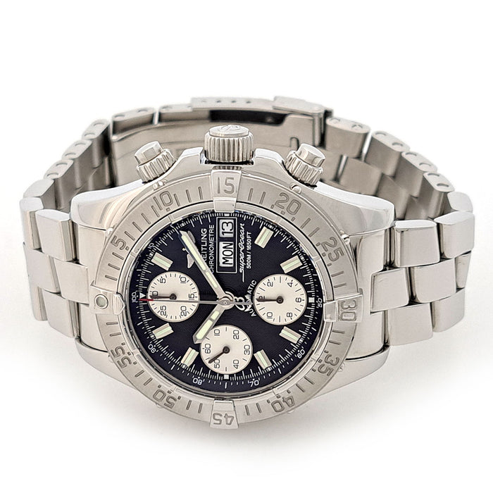 BREITLING 
Superocean 42mm Chronograph Day-Date 
With box and warranty card