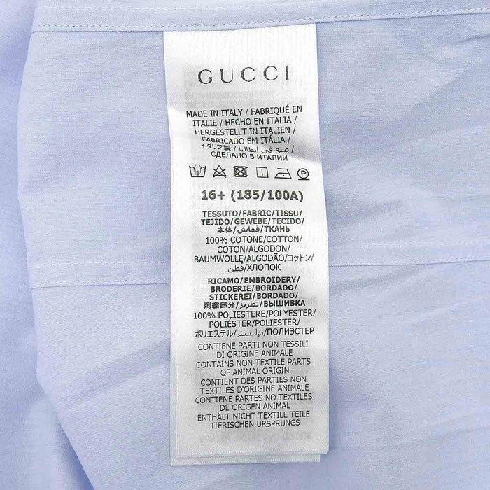 GUCCI 
ロゴ 刺繍 
GG エンブロイダリー コットン ポプリン シャツ