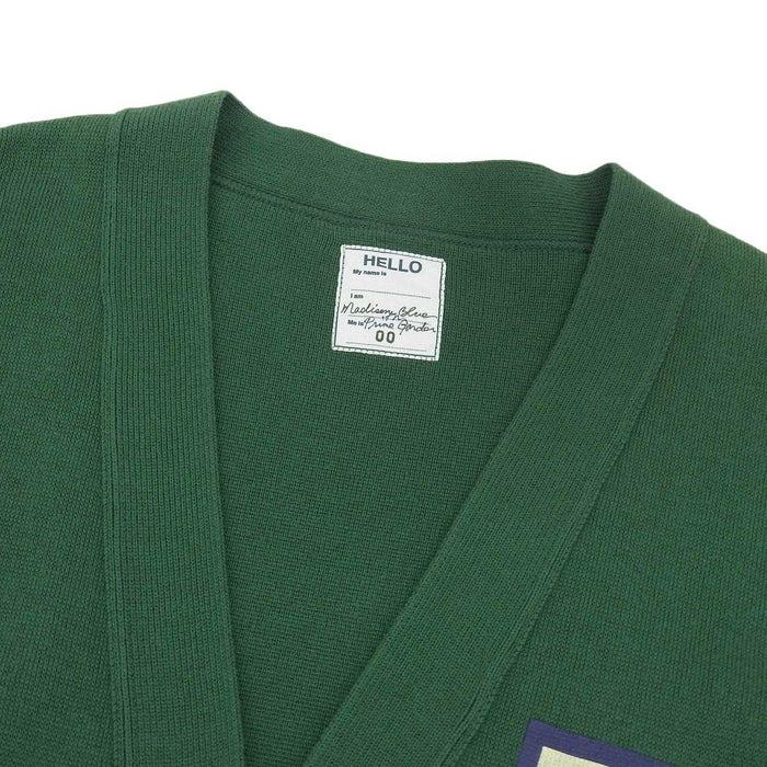 MADISONBLUE 
MADISONBLUE ロゴ Vネック 
コットン ニット カーディガン