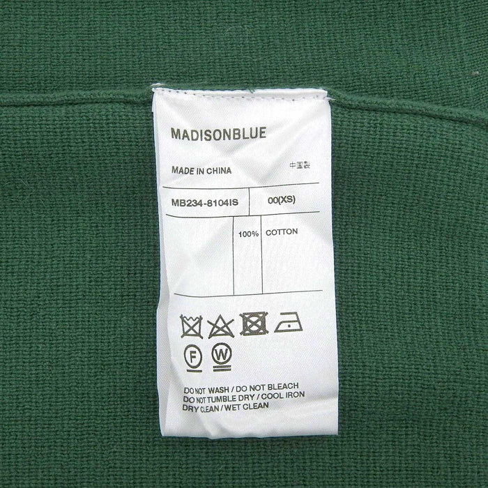 MADISONBLUE 
MADISONBLUE ロゴ Vネック 
コットン ニット カーディガン