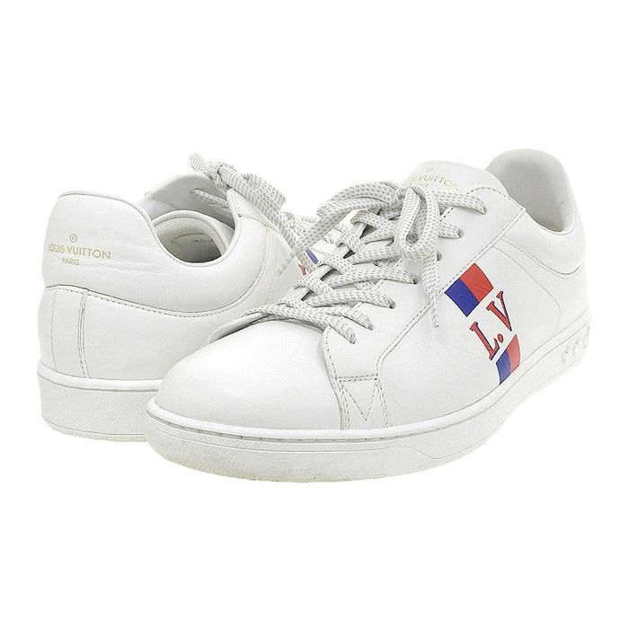 LOUIS VUITTON 
LV logo latéral initiales basse 
Luxembourg ligne cuir baskets