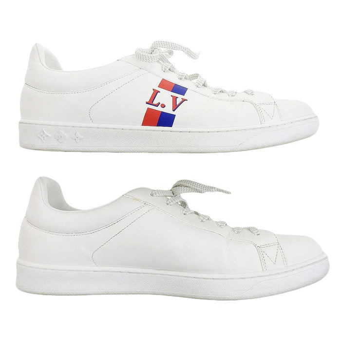 LOUIS VUITTON 
LV サイドロゴ イニシャル ローカット 
ルクセンブルグ ライン レザー スニーカー