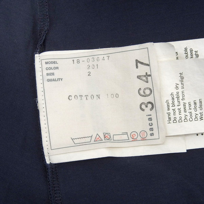 Sacai 
sacai レースアップ コットン 
ハトメ 編み上げ Tシャツ