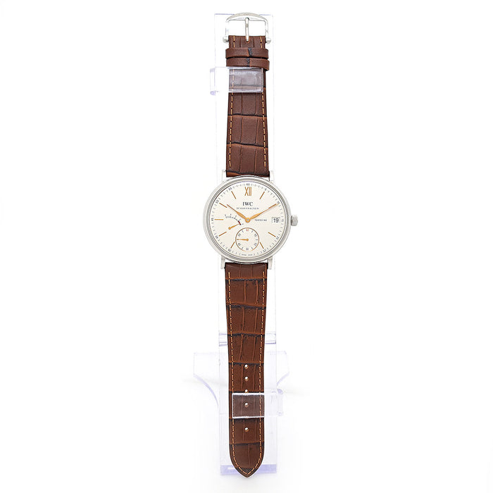 IWC Portofino Hand-Wound 8 Days Power Reserve Small Second With Box and Warranty Card