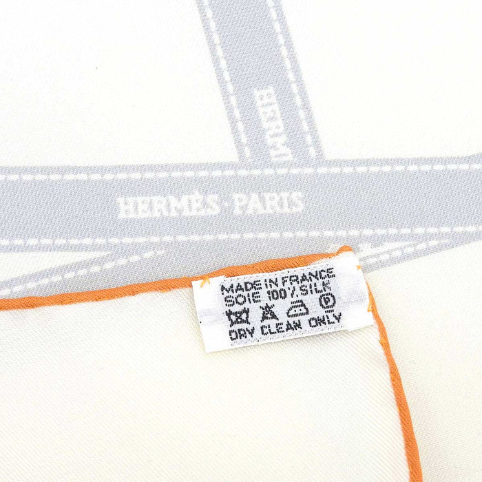 HERMES 
ロゴ H シルク 大判 馬 
カレ 90 Bolduc 銀座限定 ボルデュック リボン スカーフ