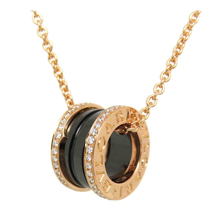 BVLGARI B.Zero1 Black Ceramic Diamond Necklace