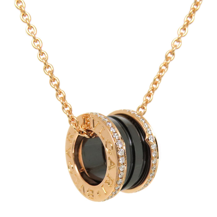 BVLGARI B.Zero1 Black Ceramic Diamond Necklace