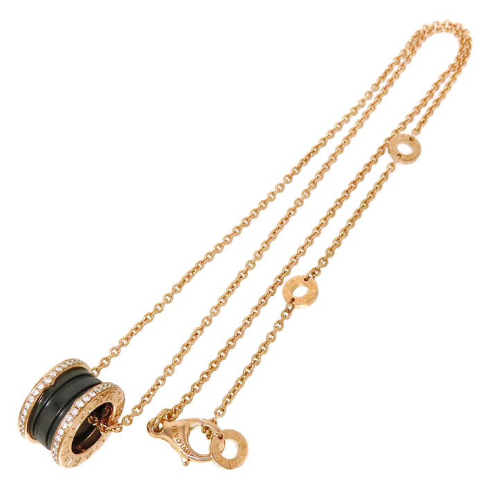 BVLGARI B.Zero1 Black Ceramic Diamond Necklace