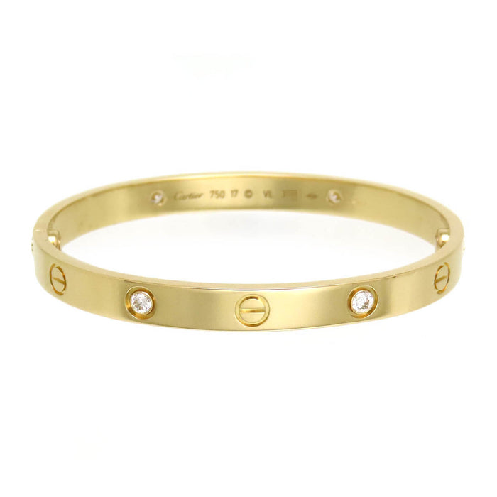 CARTIER 
ラブ ブレスレット ハーフダイヤモンド
