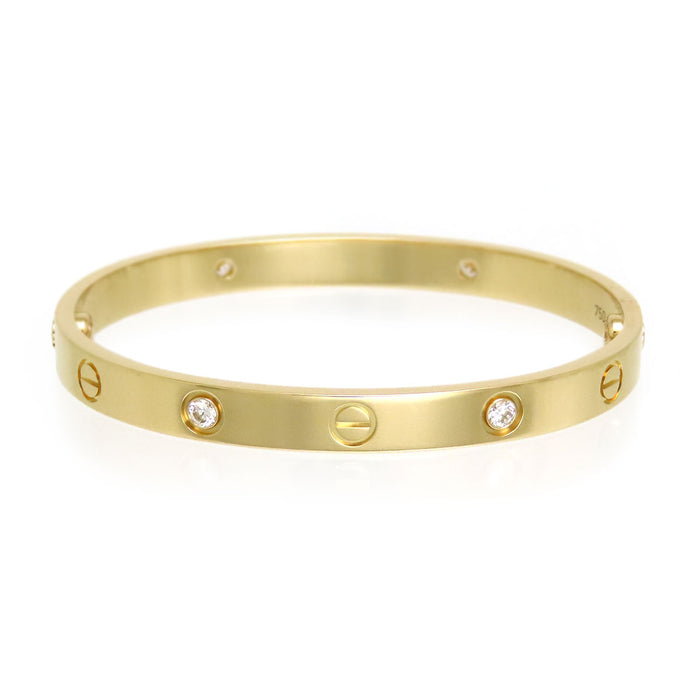 CARTIER 
ラブ ブレスレット ハーフダイヤモンド