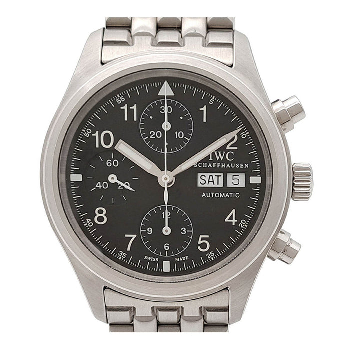 IWC Pilot Watch Mechanical Flieger Chronograph Day-Date With Guarantee Card
