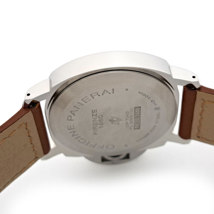 OFFICINE PANERAI 
ルミノール マリーナ ロゴ アッチャイオ 
箱ギャラ付