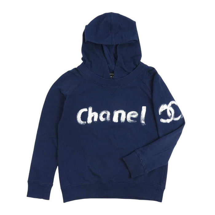CHANEL COCO ペイント ロゴ プリント スウェット コットン ココ