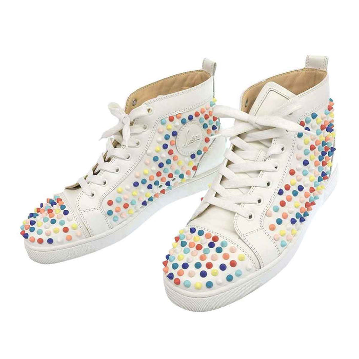 Christian Louboutin 
スパイクスタッズ 
ルイス マルチカラー ハイカットスニーカー