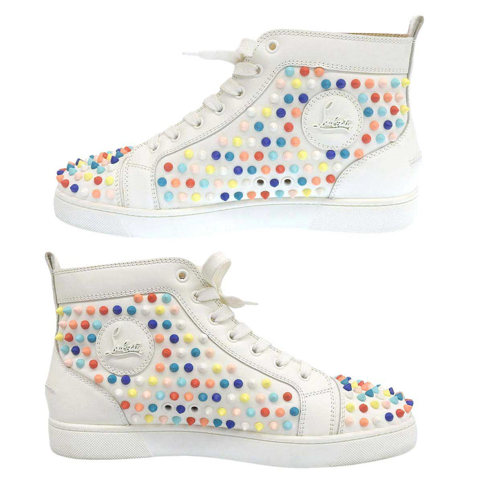 Christian Louboutin 
スパイクスタッズ 
ルイス マルチカラー ハイカットスニーカー