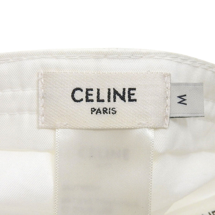 CELINE 
刺繍 ロゴ コットン 
トリオンフ ベースボール キャップ