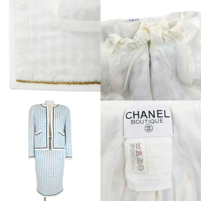 CHANEL 
ロゴ COCO CC ツーピース 
ココボタン ヴィンテージ ツイード セットアップ