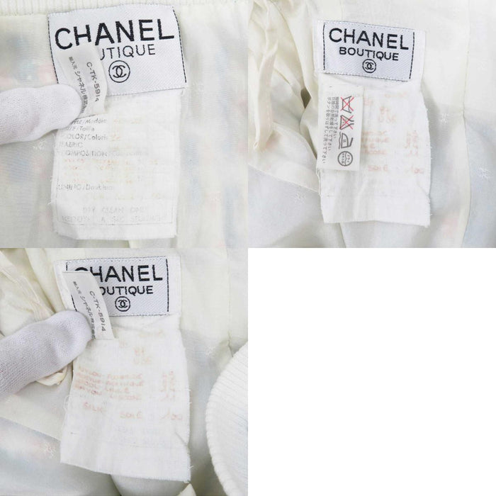 CHANEL 
ロゴ COCO CC ツーピース 
ココボタン ヴィンテージ ツイード セットアップ