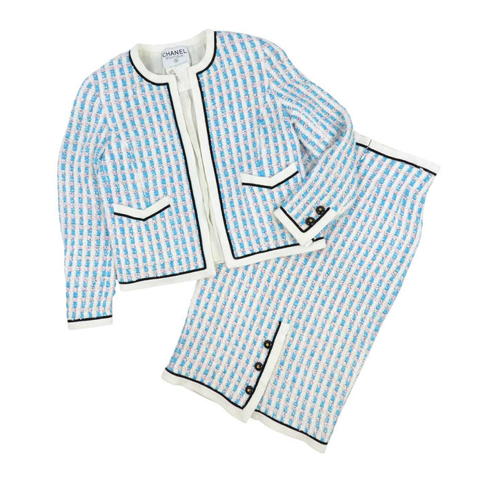 CHANEL 
ロゴ COCO CC ツーピース 
ココボタン ヴィンテージ ツイード セットアップ