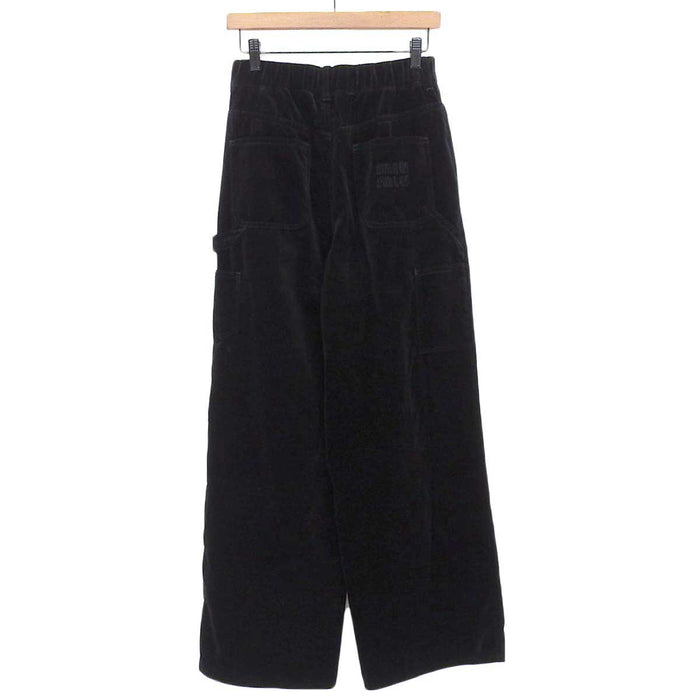 MIUMIU
Logo Embroidery Gold Color Button
Washed Velvet Black Pants