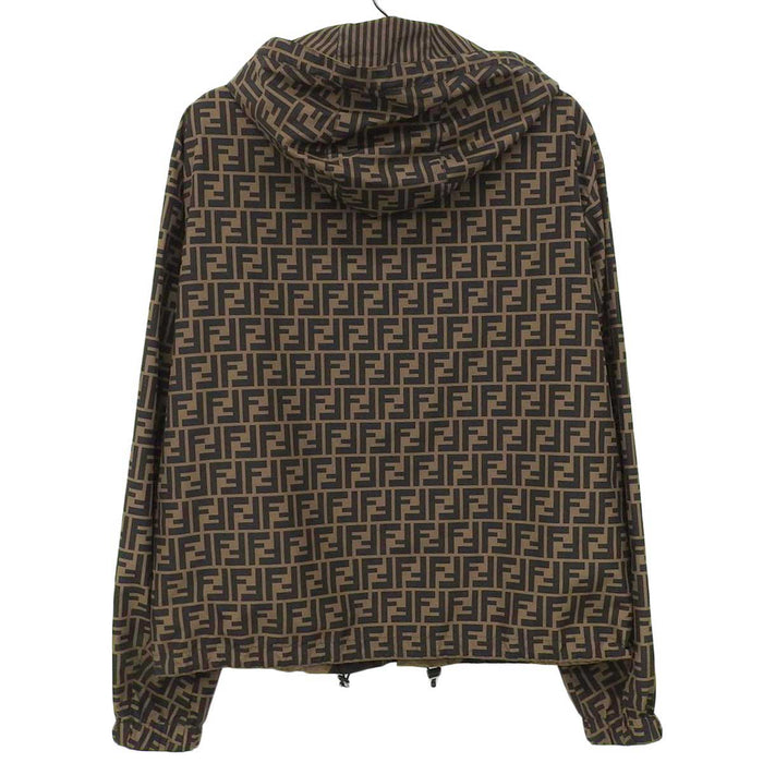 FENDI 
ロゴ 総柄 パーカー ストライプ 
リバーシブル フーデッド ジャケット