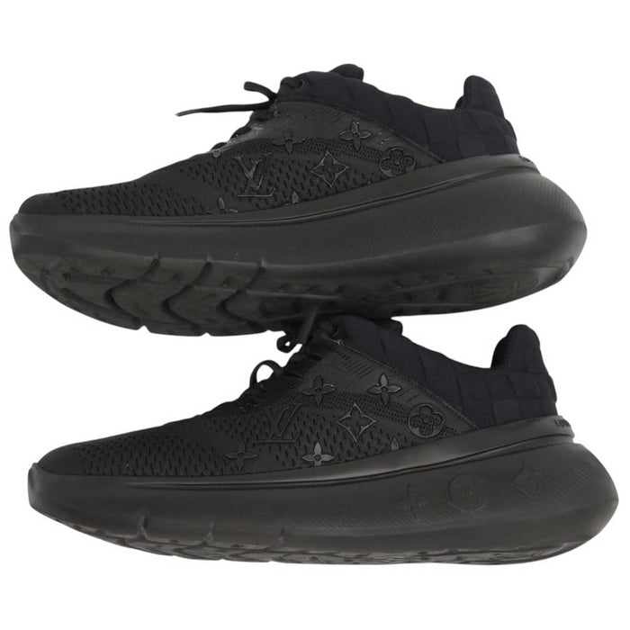 LOUIS VUITTON 
LV ロゴ ニット 
ショー アップ ライン スニーカー 
モノグラム ダミエ