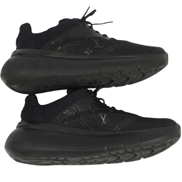 LOUIS VUITTON 
LV ロゴ ニット 
ショー アップ ライン スニーカー 
モノグラム ダミエ