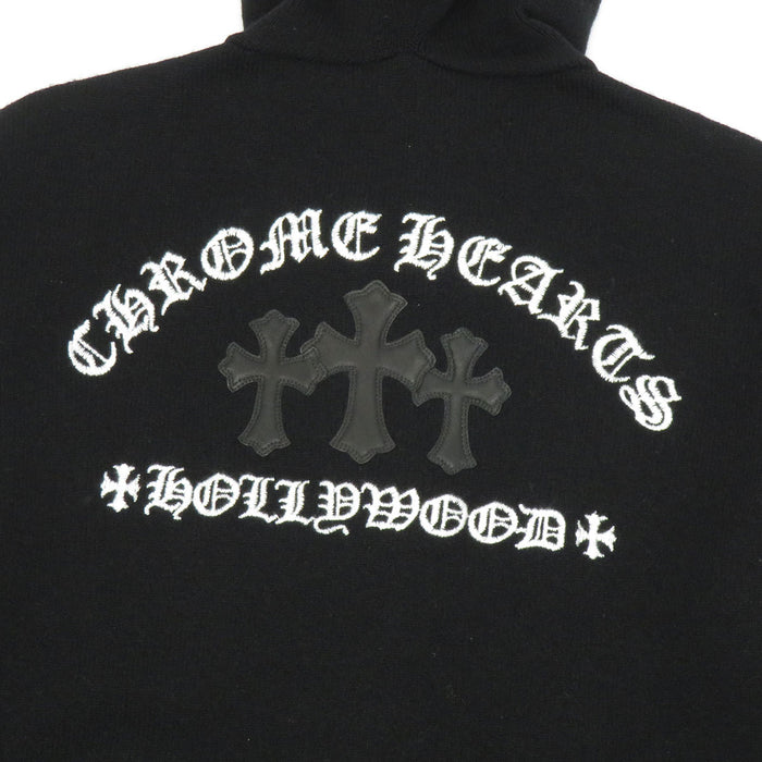 CHROME HEARTS 
SWTR U SUPERTOUCH ZP HD ダガージップ CH ジップアップ 
Sweat à capuche en maille cachemire avec patch croix de cimetière
