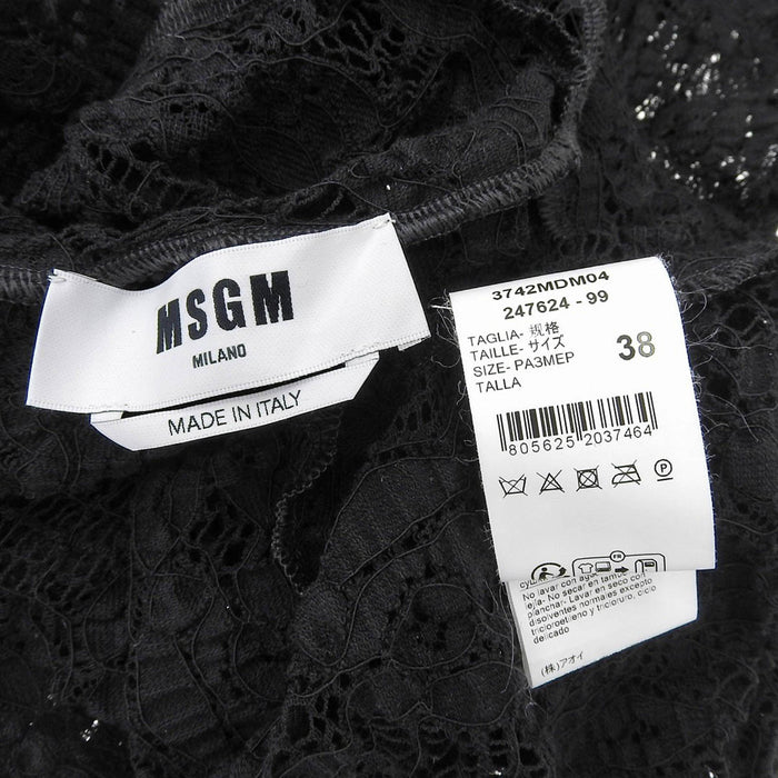 MSGM 
MSGM Sleeve Frill Sheer 
High Neck Lace Tops