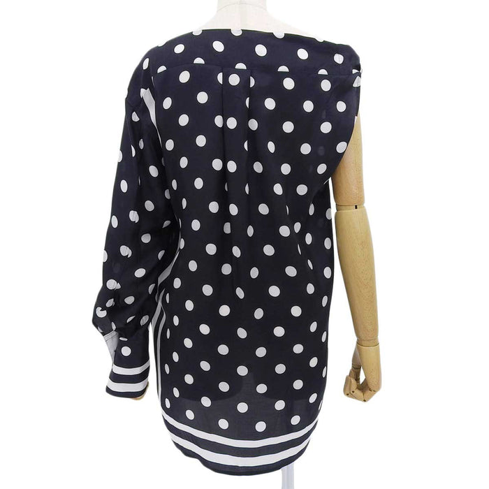 Y's 
Takeshi Kosaka by Pink Label One Sleeve 
Coin Dot Design Blouse 
TAKESHI KOSAKA by Y's Pink Label