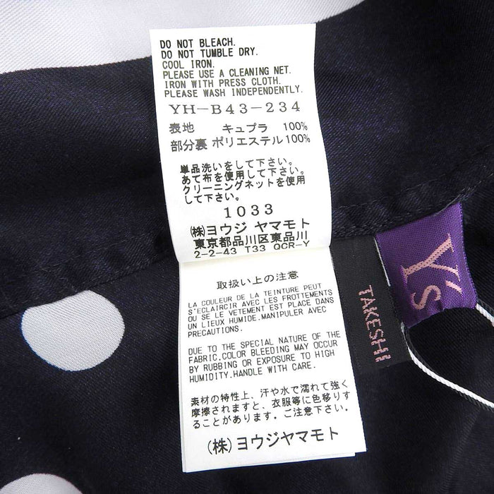 Y's 
Takeshi Kosaka by Pink Label One Sleeve 
Coin Dot Design Blouse 
TAKESHI KOSAKA by Y's Pink Label