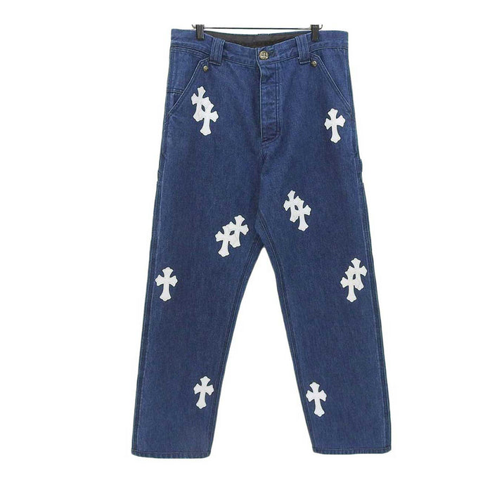 CHROME HEARTS 
CH クロスボール ロゴ スクロールラベル 
カーペンター デニム パンツ クロスパッチ