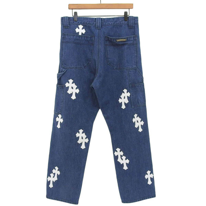 CHROME HEARTS 
CH クロスボール ロゴ スクロールラベル 
カーペンター デニム パンツ クロスパッチ