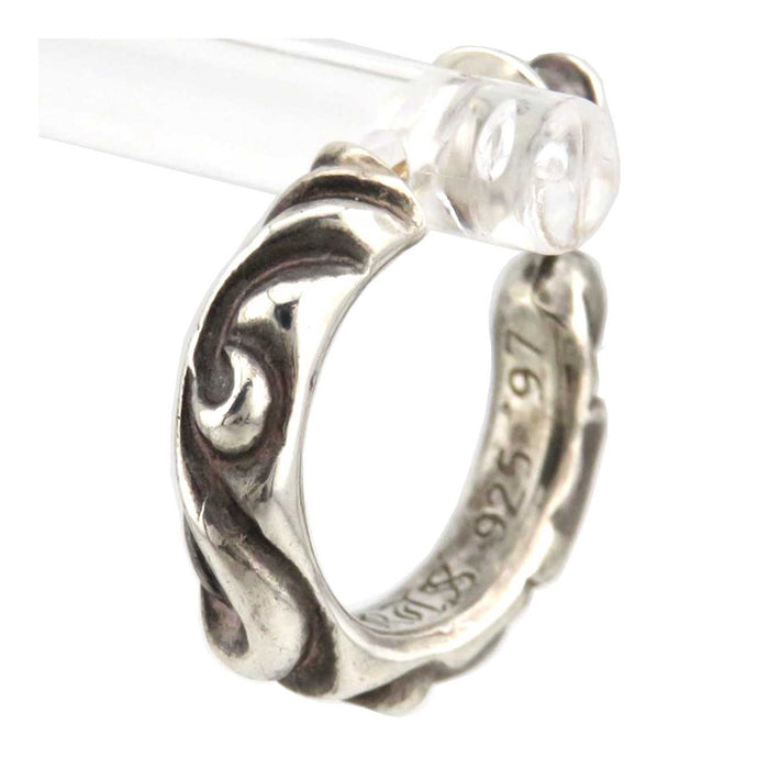 CHROME HEARTS
HOOP SCROLL 1 97 Engraving Silver Oxidized
Scroll Hoop Earring Single Use