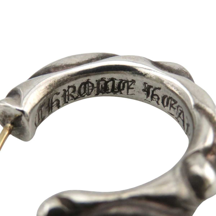 CHROME HEARTS
HOOP SCROLL 1 97 Engraving Silver Oxidized
Scroll Hoop Earring Single Use