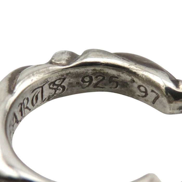 CHROME HEARTS
HOOP SCROLL 1 97 Engraving Silver Oxidized
Scroll Hoop Earring Single Use