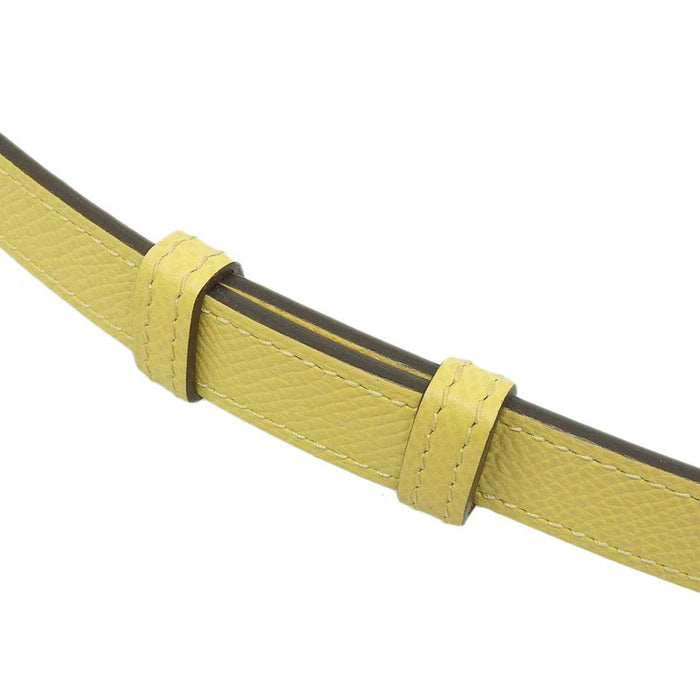 HERMES 
U刻印 2022年製 シルバーカラーメタル 
ケリー バックル レザー ベルト 18MM