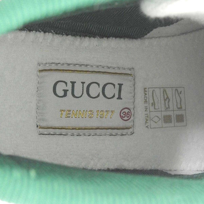 GUCCI 
GGキャンバス 77 エンブロイダリー レースアップ クロージャー 
テニス 1977 ハイトップ スニーカー