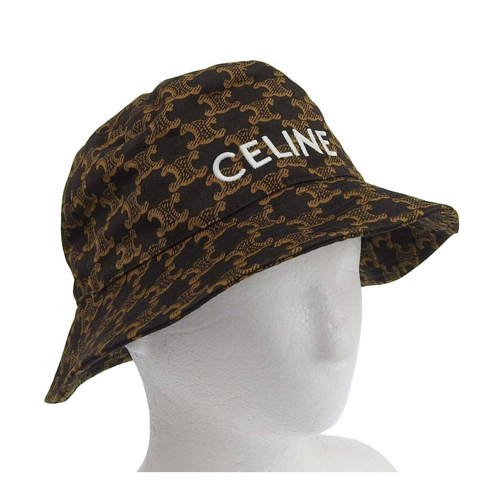 CELINE 
ロゴ コットン 
トリオンフ モノグラム バケットハット