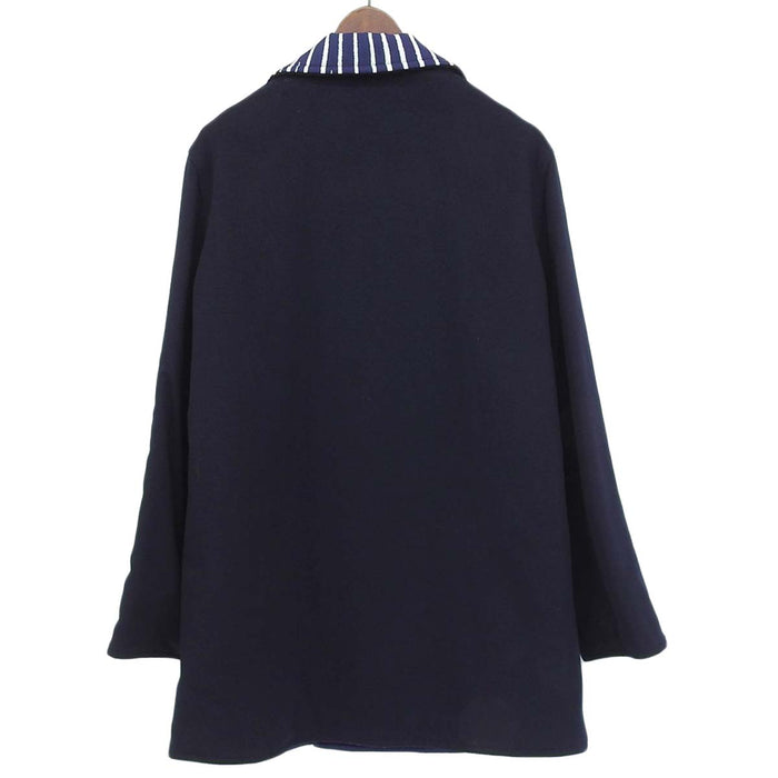 HERMES
Margiela period silk wool
Reversible double-breasted pea coat