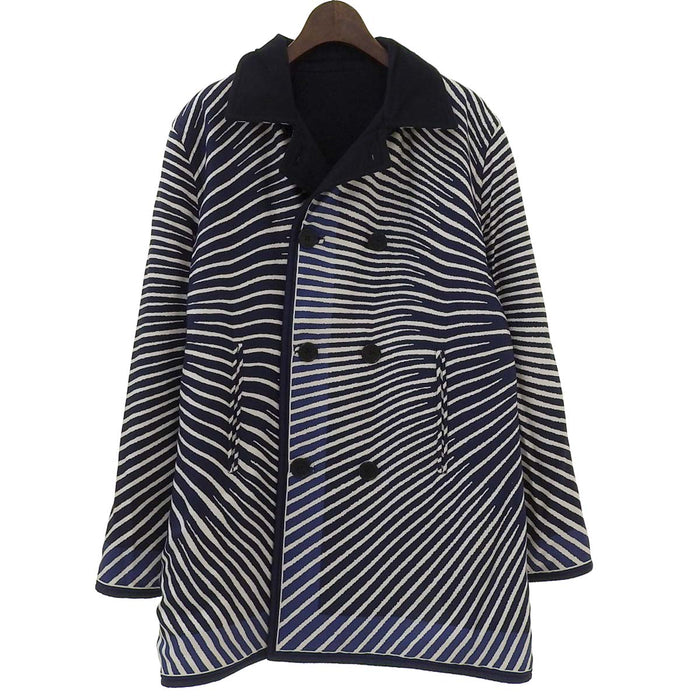 HERMES
Margiela period silk wool
Reversible double-breasted pea coat