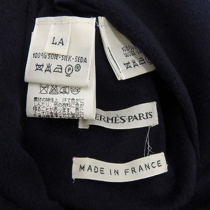 HERMES
Margiela period silk wool
Reversible double-breasted pea coat