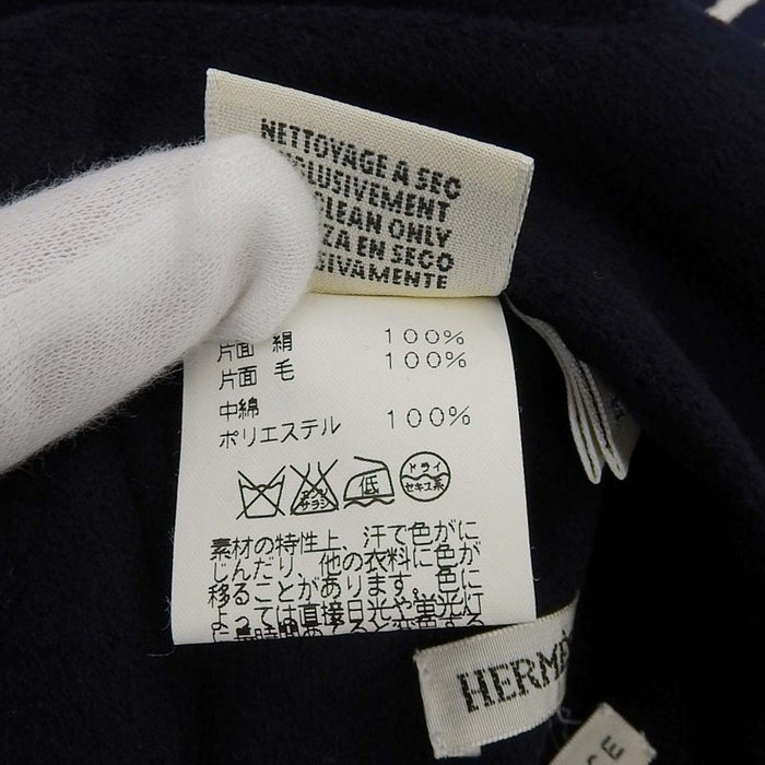 HERMES
Margiela period silk wool
Reversible double-breasted pea coat